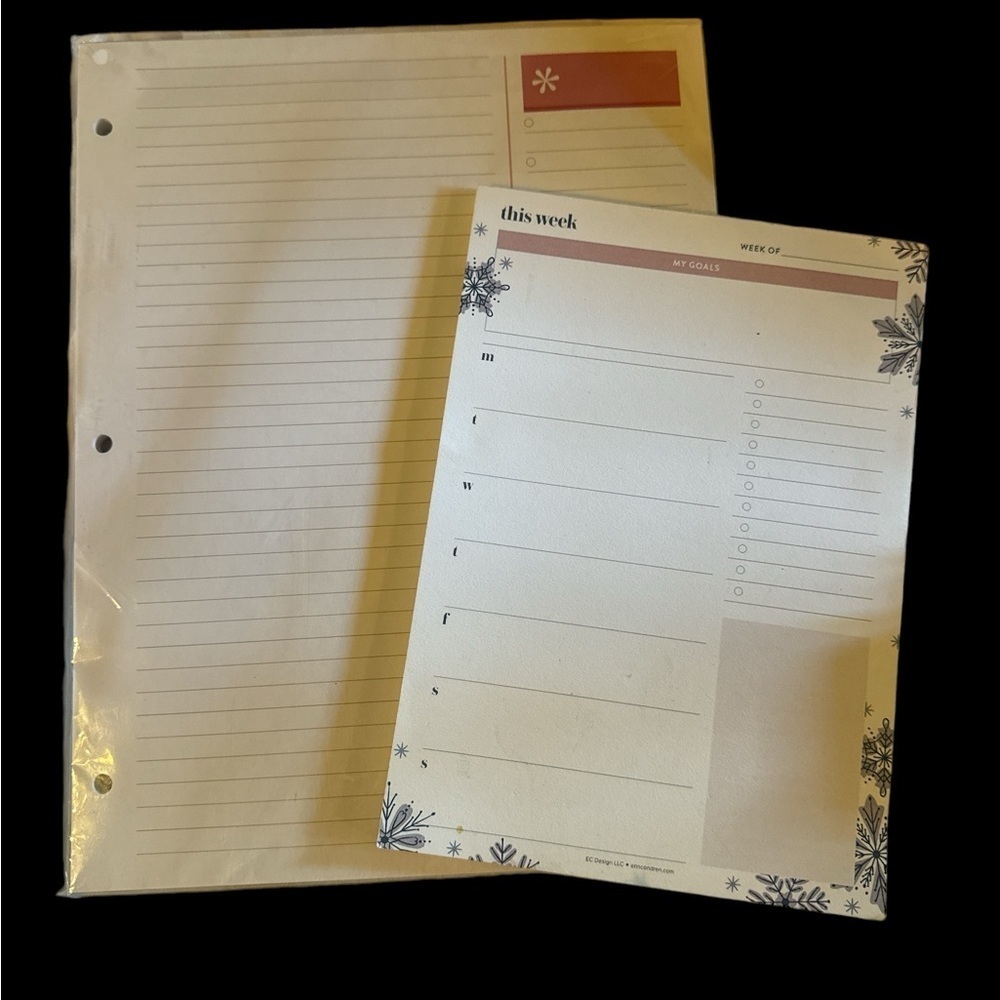 Erin Condren Refill paper for binder and winter planner tablet